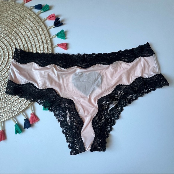 Victoria's Secret Fun & Flirty Lace Trim Cheeky Panty XL Purest Pink NEW - Picture 6 of 7